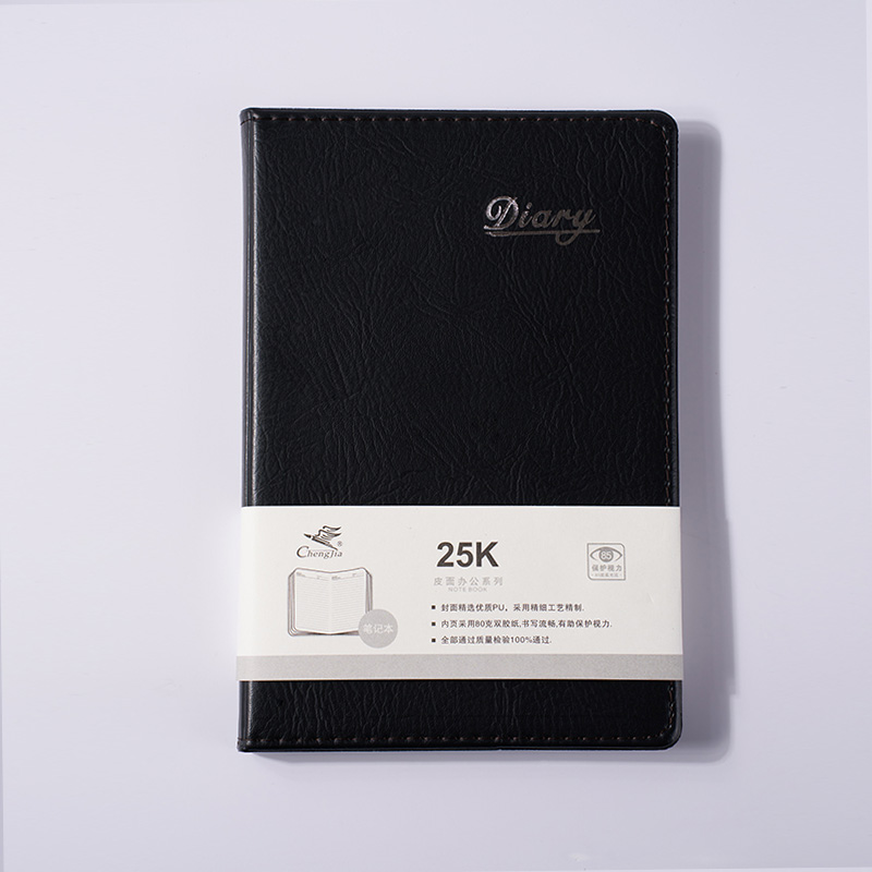 Simple Soft Leather Cover Notebook With Logo Soft